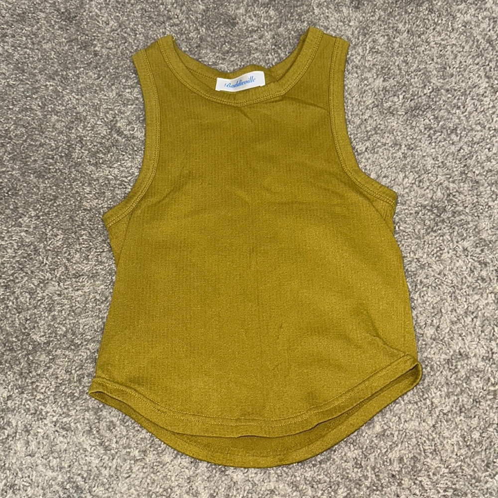 Ribbed halter tank top